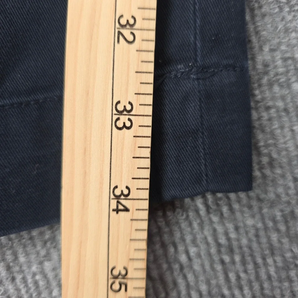 Polo Ralph Lauren Ethan Pant Mens 34x34 Navy Blue Pleated Cotton Chino Relaxed